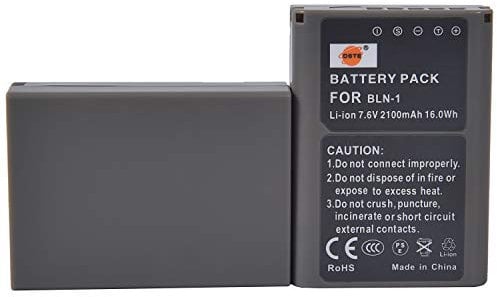 DSTE 2-Pack Rechange Batterie pour OLYMPUS BLN-1 BLN1 BCN-1 E-M1 E-M5 OM-D PEN E-P5 Mark II