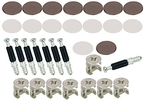 Secotec 105030041 Schrankverbinder Exzenter 15 mm Kunsstoff braun/weiß 8 Stück