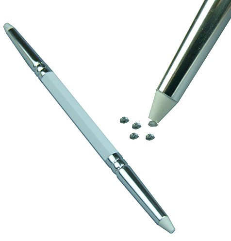 GS-Nails Picker Upper Weiß + 50 Strasssteine, NailArt Strassapplikator Werkzeug Tool …