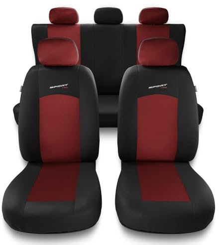 Mossa - Universal Sitzbezüge Auto kompatibel mit Mitsubishi Colt III, IV, V, VI (1988-2012) - Autositzbezüge Schonbezüge für Autositze - S-RD