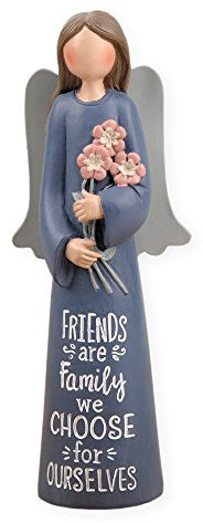 Blossom Bucket Friends are Family' Angel W/Flowers Home décor