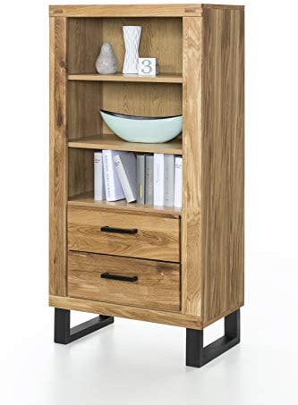 Tina Regal Highboard in Wildeiche geölt Teilmassiv Breite 66cm Höhe 140cm