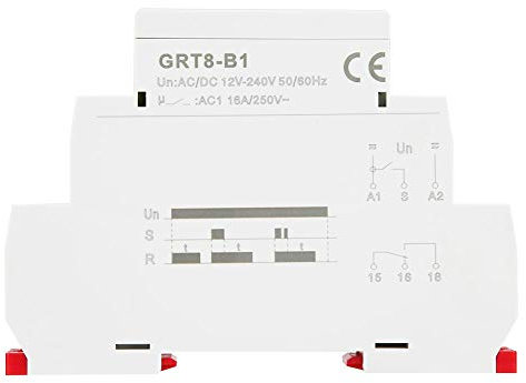 GRT8-B1 AC/DC 12V ~ 240V Apagado de Temporizador, Mini Relé de Tiempo de Retardo 35 mm Riel DIN