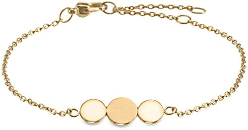 Boccia Damen Armband aus Titan in der Farbe Gold, antiallergen, 21cm, 03021-02