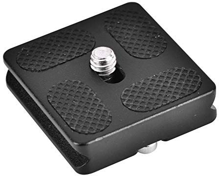 Qiilu Release Plate, Quick Release Plate with 1/4inch Screw Mount for Arca Mounts Clamps Monopod Tripod Ball Head SLR Camera(PU40)