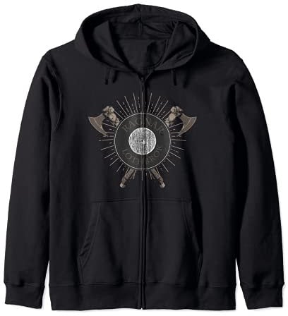 Viking Ragnar - Ragnar Lothbrok - Viking Axes Zip Hoodie
