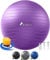 ROMIX Gymnastikball 55cm 65cm 75cm, Anti-Burst Sitzball mit Luft-Pumpe für Balance und Stabilität, Aufblasbarer Pilates Ball für Yoga Übung, Ball für Fitness, Gymnastikball Schwangerschaft - Violett