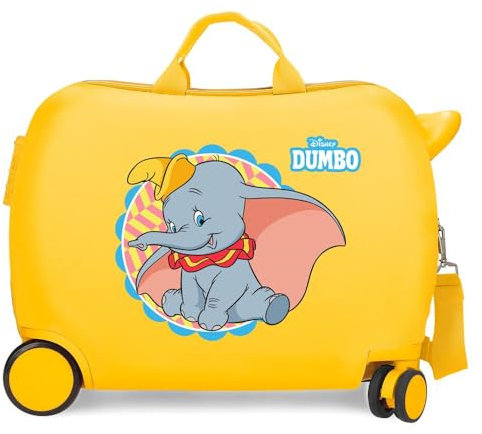 Disney Dumbo Kinderkoffer Ocker 50 x 39 x 20 cm starr ABS-Kombinationsverschluss seitlich 78 l 1,8 kg 4 Räder Handgepäck, gelb, Kinderkoffer