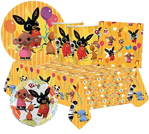 Kit Compleanno Bing giallo set n 10 grafica nuova per compleanno bambini sula pato decorazioni allestimento tavola festa