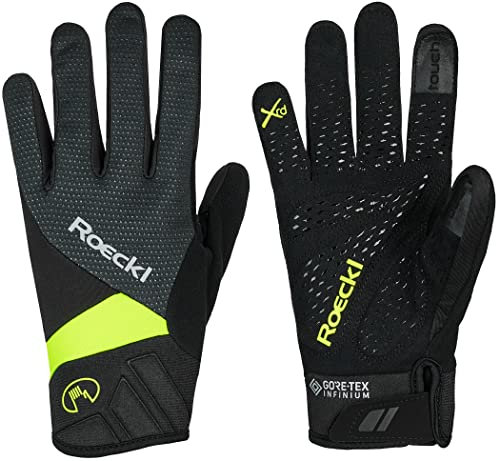 Roeckl Runaz Winter Fahrrad Handschuhe lang schwarz/gelb 2023: Größe: 7