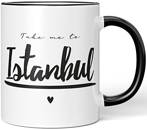 JUNIWORDS Tasse, Take me to Istanbul, Schwarz (1007819)