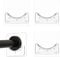 CORTNEY 4 Pcs Adhesive Shower Curtain Rod Holder, Wall Mounted Shower Curtain Rail Holder, Self Adhesive Rod Mount Retainer for Wall Stick No Drilling(Rod Not Included)