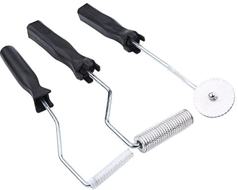 Laminierwalzen,Entlüftungsroller Gfk,Glasfasermatten Und Epoxidharz Set,Rp,Fiberglas-Werkzeuge,Bubble Roller Fiberglas,Fiberglas Roller,Rullo Frangibolle 3-Teiliges Set Aluminiumlegierung Fiber