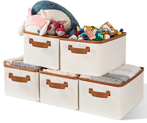 IZSUZEE Aufbewahrungsbox 5er Set | Schubladen Organizer Kleiderschrank 120L Für IKEA BESTA BRIMNES PAX HEMNES MALM Wickeltisch Organizer | Schubladen Ordnungssystem Kapazität Faltbar Stabile Struktur