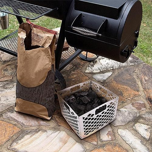 Edelstahl Holzkohle Feuerbox Korb, Smoked Barbecue Holzkohle Korb, BBQ Smoker Zubehör für die meisten Offset Smoker Grill