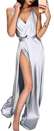 EODJXIO Abito Cerimonia Donna Corto Curvy Abito Raso Donna Fucsia Donna Vestito Lungo Abito da Matrimonio Elegante Vestito di Jeans Donna Corto