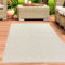 CARPETIA Outdoor Vorzelt Teppich Plastik wetterfest wasserfest pflegeleicht modern Camping Wohnmobil Rautenmuster beige 120 x 170 cm