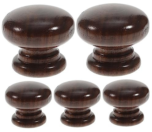 Veemoon 5stücke Schrankgriff Holzgriffe Für Kommoden Türgriffe Möbelgriffe Schwarz Ziehen Griff Pull Griff Ersatz Nussbaum Schrankgriff