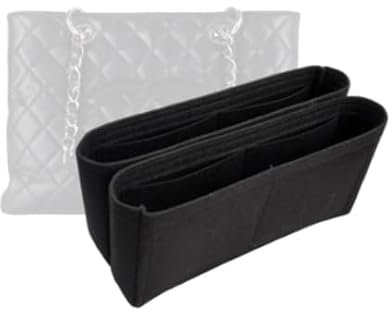 LinerLink Taschen-Organizer (2er-Set) für Chanel GST Grand Einkaufstasche (33 x 25,5 x 13,5 cm (L x H x T), handgefertigter Taschen-Organizer, individueller Tascheneinsatz, 2 mm Filztascheneinsatz,