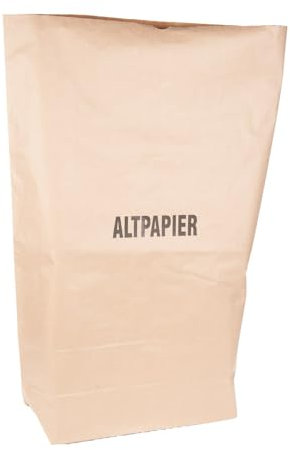 Franz Mensch NATUREStar Bio Papiermüllsäcke, 80 L, 2-lagig, mit Aufdruck Altpapier, 550 x 850 x 200 mm, 25 Stück, Papiersäcke für Altpapier, Biomüllsäcke