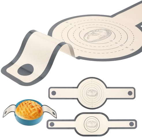 Dimeho 2 Pcs Silicone Bread Sling Oval and Round for Dutch Oven Non-Stick & Easy Clean Reusable Bread Baking Mat Set with Long Handles Transfer Sourdough Mat Tools Supplier Liner