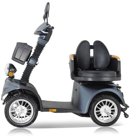 ZVGREEN-DJ(x)-Elektromobil für Senioren, 4-Rad-Mobilitätsroller-Elektromobil-Seniorenmobil-Tragfähigkeit 220 kg-matt-schwarz