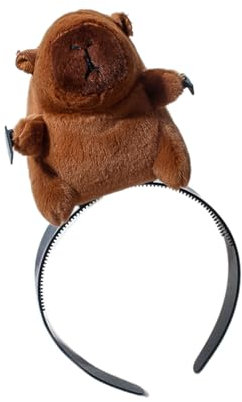 Xuancai Capybaras Kostüm Stirnband zum Waschen Gesicht Make-up Hiarband mit Haarspangen Geburtstag Feiern