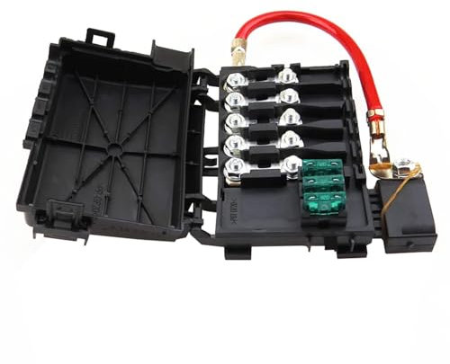 Dixhills Sicherungskasten Batterieklemme Sicherungshalter Auto-Batterie-Sicherungskasten Ersatz für A3 8L1 1996-2003 Toledo II Leon I Ibiza III Golf IV Teilenummer 1J0937617D 1J0937550A