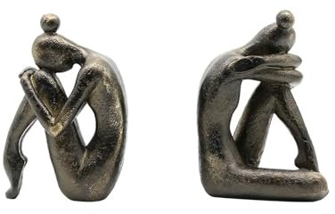 JMORCO Serre Livre Serre-Livres Ornement Maison Bureau Table Femme Sculpture Livre Organisateur Support Livre Support étagère Figurine Serre-Livres