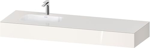 Duravit Qatego Einbauwaschtisch mit Konsole, 1600x550x170mm, Becken links, QA4693022220000, Farbe: Weiß Hochglanz