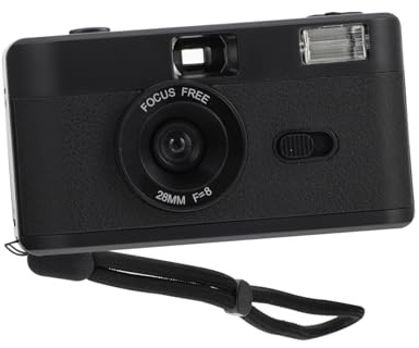 Wiederverwendbare 35mm Filmkamera mit Blitz, Abs, Schwarz | Stück, ohne Batterie, für 35mm Film, Kompakt und Wiederverwendbar, Vintage Stil, Point And Shoot