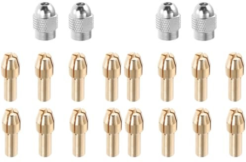 HOMSFOU 2 Sätze Bohrfutter Schleifhalter Spannzangen Set Fräser Schraubendreher Drehsenker Ratschenadapter Bohrmaschine Multifunktionales Locheisen Drahtzubehör Kobaltmessing