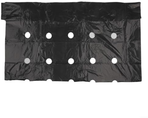 Film de paillage en polyéthylène perforé pour plantes, couverture de sol anti-gazon avec trous de plantation, protection des légumes de jardin 10 m x 0,95 m (10 m x 0,95 m)