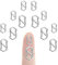 12pcs Double Opening Lobster Clasp, Stainless Steel Necklace Shortener 2 Sizes Chain Clasp Bracelet Clasps and Closures S Lock Jewelry Clips Connectors for DIY Jewelry Making (Silver)