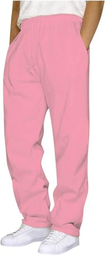 Herren-Jogginghose, Sporthose, lässige Sweathose, Fleece, lange Hose für Herren, athletisches Workout, rose, M