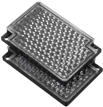 Panneau Réflecteur Rétroréfléchissant Carré Noir 2 Pièces Abs Acrylate | Technologie de Réflexion Miroir, Design Léger, pour Panneaux Publicitaires et Éclairage Urbain