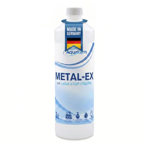 Aquakern Metal Ex Pool 1L [entfernt braunes Poolwasser] mit Aqua Stop-Formel | Schützt die Pooltechnik | entfernt Metall- & Kalkablagerungen an Wänden | Rostentferner Pool | Made in Germany