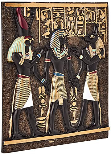 Design Toscano Ramses I zwischen Horus und Anubis, Wandfries