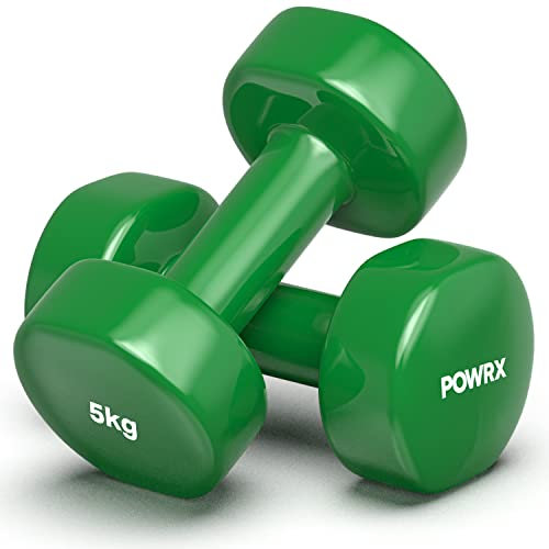 Vinyl Hanteln Paar I Kurzhanteln Gewichte ideal für Fitness Gymnastik Aerobic Pilates 0,5 kg – 10 kg I Kurzhantel 2er Set in versch. Farben und Gewichten