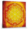 1art1 Mandalas Poster Die Blume des Lebens, Element Feuer Bilder Leinwand-Bild Auf Keilrahmen | XXL-Wandbild Poster Kunstdruck Als Leinwandbild 70x70 cm