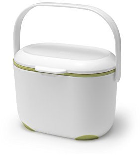 Addis Komposteimer für die Küche, 2,5 l, Weiß/Grün, weiß/grün, 2.5L