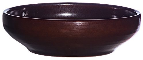 Hentschke Keramik Brunnenschale/Pflanzschale/Wasserschale Ø 45 x 15 cm, Effekt braun, 039.045.01 ohne Bodenloch