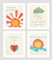 You Are My Sunshine Druckkollektion (Set von 4 x 25,4 cm) Druck-Wandkunstdrucken), Kinderzimmer-Dekoration, geschlechtsneutrale Babyzimmer, Spielzimmer-Dekoration, Kinderzimmer