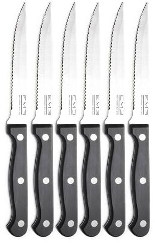 Set Coltelli per Bistecca 6 Pezzi in Acciaio Eme Rodeo