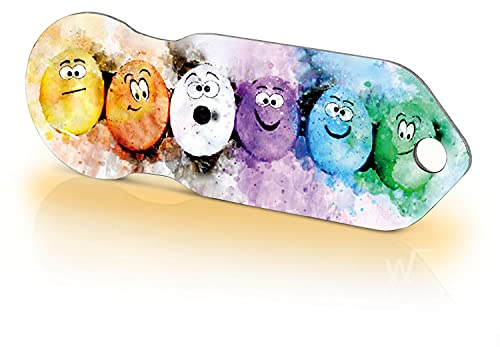 Einkaufswagenlöser Code24 Crazy Eggs/Schlüsselanhänger Einkaufschip mit Schlüsselfundservice/Abziehbarer Einkaufswagenchip Metall, Chip Einkaufswagen, Key Finder / 3 Jahre Fundservice