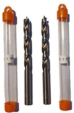 jjw-germany 2 St. HSS-G Präzisions Holzbohrer Spiralbohrer (D= 8,5 mm) mit Zentrierspitze
