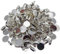 50 pcs Metal Glue On Bails Charms Round Silver Bracelets Earrings Necklaces Pendants Connectors DIY Jewelry Making Crafting Findings 18x10mm