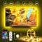 HAMLITE LED TV Hintergrundbeleuchtung für 50 55 Zoll Fernseher, 3.5m Bluetooth LED Strip,Farbwechsel Sync mit Musik,USB RGB LED Streifen mit Fernbedienung und App Steuerung, für TV/PC Monitor