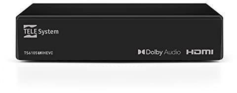 Telesystem Receptor TDT Terrestre - Decodificador TDT HD, DVB-T/T2, H265 HEVC Main10, Resolución 10801i/p, 10 bits, HDMI, RF, USB, SCART, Compatible Dolby Digital, Búsqueda Automática