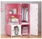 Furniture Bedroom Wardrobes Tragbarer Schrank Kleiderschrank Kindergarderobe Cube Organizer Cube Regal für Platzersparnis, schnelle Montage und Haltbarkeit, Rosa und Weiß Raumersparnis Armoire